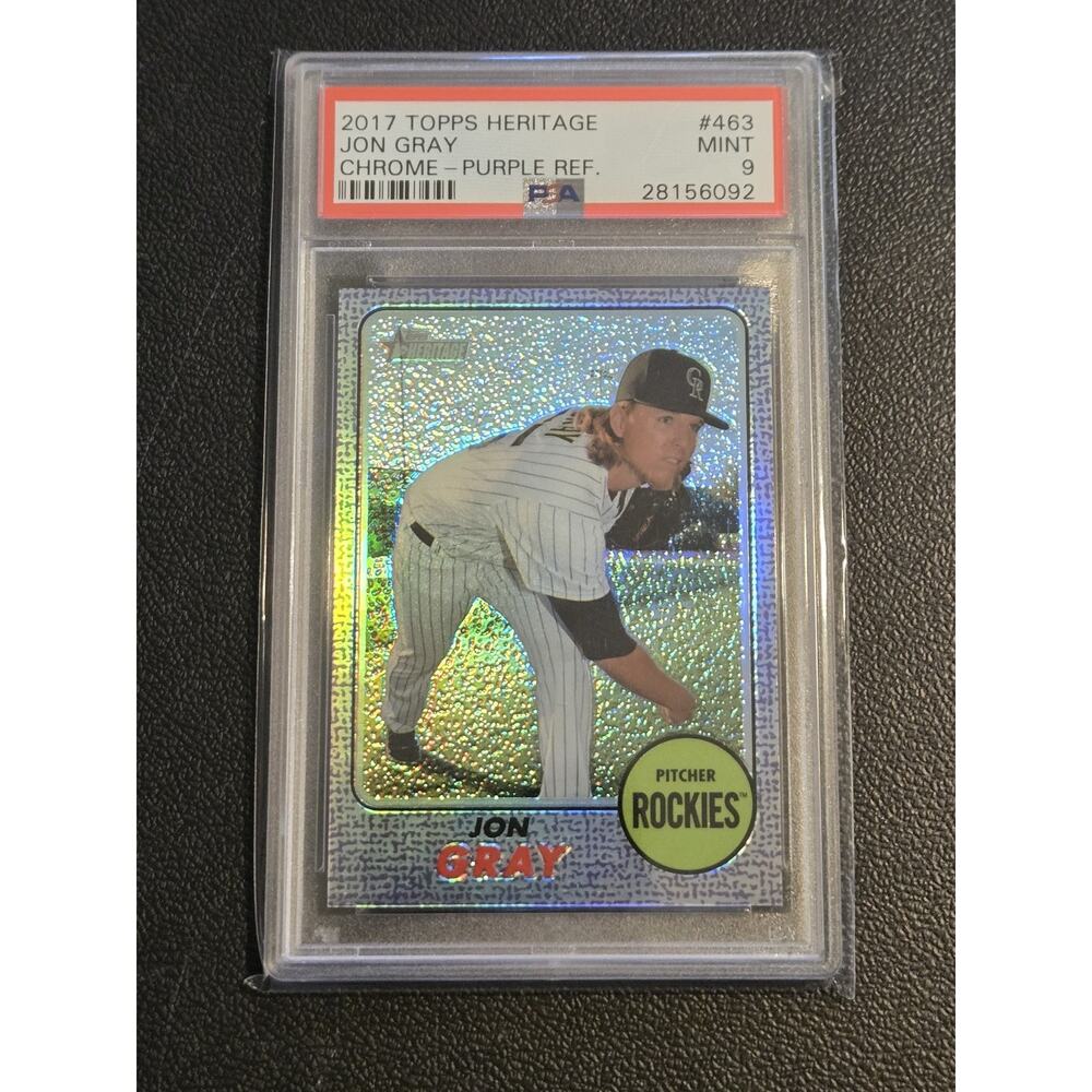 2017 Topps Heritage #THC-463 Jon Gray Chrome Purple Refractor PSA 9